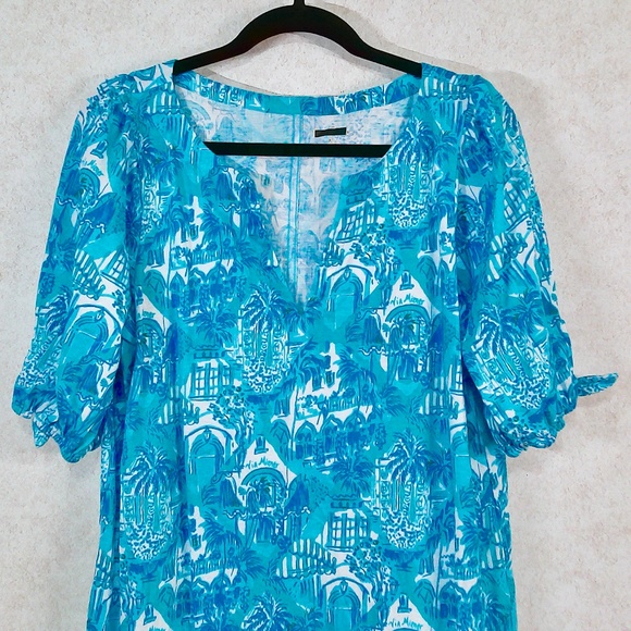 NWOT Lilly Pulitzer Via Mizner Palm Oasis Shift Dress Size X-Large - Picture 2 of 11